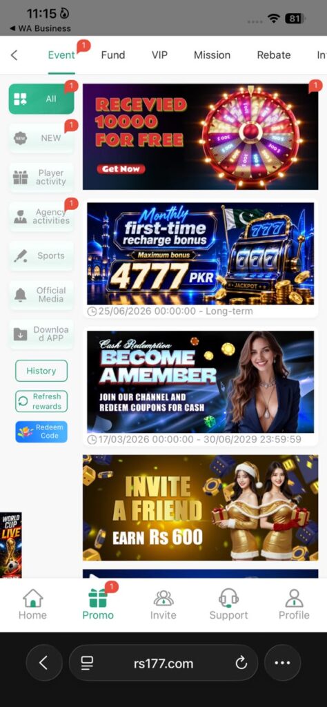 Bonuses and Rewards RS177