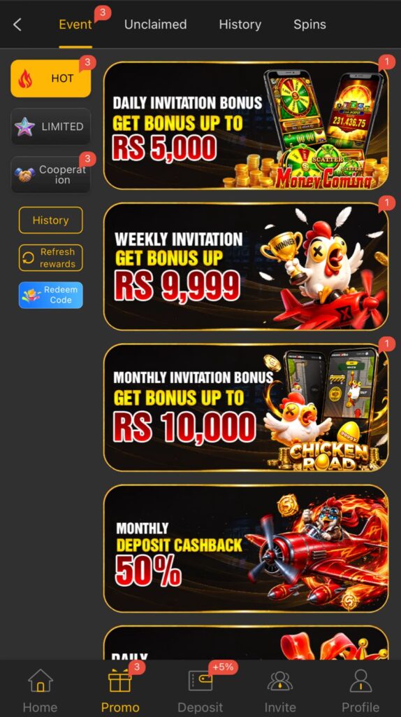 Bonuses and rewards 